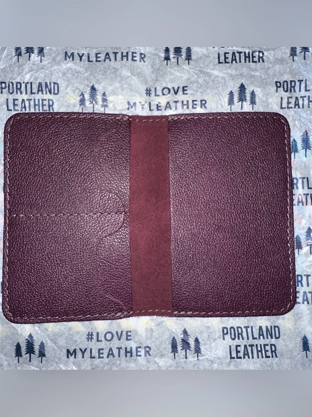 BNNU Portland Leather Goods Plum Passport Wallet